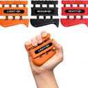 Grip Strength Trainer, Finger Strength Trainer for Grip Strength Training for Fingers, Wrists, and Hands for Home, Office, Gym, Climbing, Athletes, Musicians, and Therapy (Orange/Black/Red)