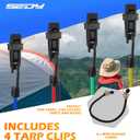 60-Piece Bungee Cords Assorted Sizes - 10" 18" 24" 32" 40" Bungee Cords with Hooks, Heavy Duty Outdoor, Large Medium Small Mini Elastic Canopy Tarp Bungee Ball Ties Tarp Clips Organizer