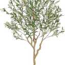 Nafresh Tall Faux Olive Tree7ft84in Realistic Potted Silk Artificial Indoor with Green Leaves and Big Fruits for Home Office Living Room Bedroom Stairs Foyer Decor.