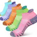 Womens Ankle Anti-blister Thick Cushioned Wicking Odor Resist Athletic Running Socks 5 Pairs (6-9)