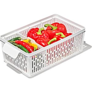 OXO Good Grips Produce Saver – Medium Bin, 13.8 x 7.4 x 4.7 in, White