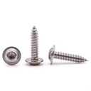 2 x M3 x 8mm Flanged Button Head Socket Cap Self Tapping Screws, 304 Stainless Steel 18-8 Corrosion Resistant Screws for Wood, Sheet Metal and More, Pack of 100
