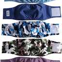 JoyDaog Reusable Dog Belly Bands for Male Dogs Diapers,4 Pack Premium Washable Dog Diapers Male Puppy Nappies Wrap,M