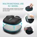 2-in-1 Shiatsu Foot and Back Massager with Heat, Foot Warmer Heating Pad for Circulation and Pain Relief, Plantar Fasciitis, Adjustable Kneading Massagers, Gifts for Women,Men