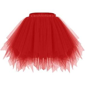 Bridesmay Women's Tutu Skirt 2025 50s Vintage Ballet Bubble Dance Skirts for Cosplay Party, Extra Large 