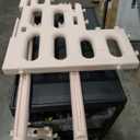 Confer Plastics Step Enclosure System: Above Ground Entry System, Dual Handrails, Slip-Resistant Steps, Supports 400 lbs, Easy Install – Made in USA, Warm Grey with Grey Step-1X Treads