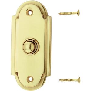 Wired Brass Door Bell Push Button Traditional Chime 4 Inches Long Colonial Vintage Home Doorbells With Long Lasting Lacquered Finish And Mounting Hardware Renovators Supply Manufacturing