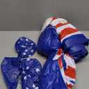 HOLYFUN Inflatable Pool Volleyball Floating Net Set Basketball Hoop with USA Flag Pattern, Summer Pool Water Games for Kids, Teens, Adults and Family