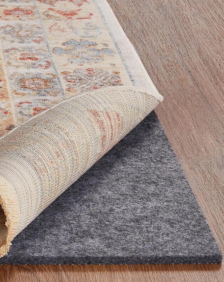 Veken Non Slip Cushioned Rug Pad Gripper 4 x 6 Ft, Felt and Silicone Backing, 1/4 inch Thick Carpet Liner for Hardwood Floors and Finishes, Under Area Rugs Anti Skid Mat, Keep Rugs Safe and in Place