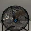 Tornado 20 Inch High Velocity Metal Floor Fan, 3-Speed Powerful Cooling for Industrial, Commercial, and Home Spaces, 120Tilt, 6.0 FT Cord - UL safety Listed, Black