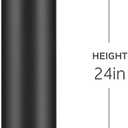 Kichler 12 Volt 3000K LED 24" Round Bollard in Textured Black, for Walkways, Sidewalks, Driveways, Patios, (3" x 24"), 16265BKT30