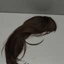 PANEWAY Hair Topper With Bangs Straight 18inch Toppers 6.5 6.5 Base Premium Synthetic Hair Pieces For Women-Soft Brown