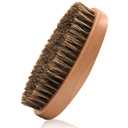 Boar Bristle Hair Beard Brush for Men - Small Soft Beard Brush, Pocket Travel Men's Wooden Mustache Brush