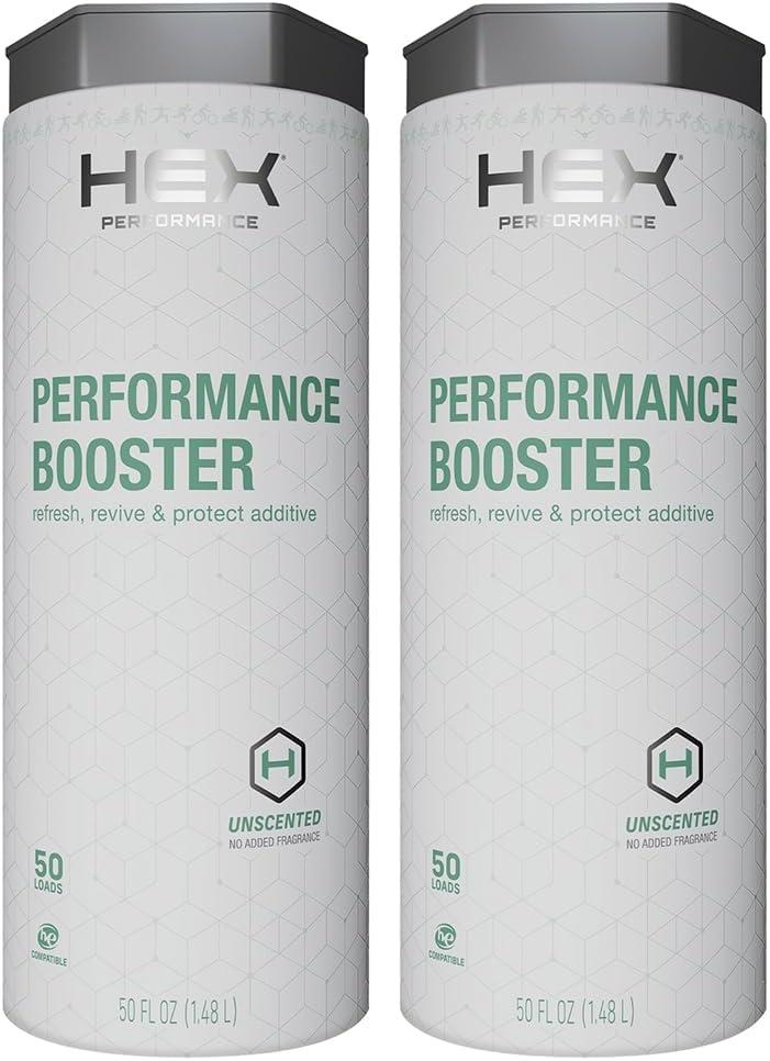 HEX Performance Fabric Booster, Unscented, 100 Load (Pack of 2) - Safe for Activewear, Made for Sensitive Skin, Eco-Friendly