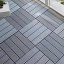 Goovilla 27 sq. ft Plastic Interlocking Deck Tiles27PCS Waterproof Patio Balcony Flooring, 12"x12" Outdoor Interlocking Deck Tile for All Weather Porch Poolside Grass Dirty, Decking Tiles, Grey