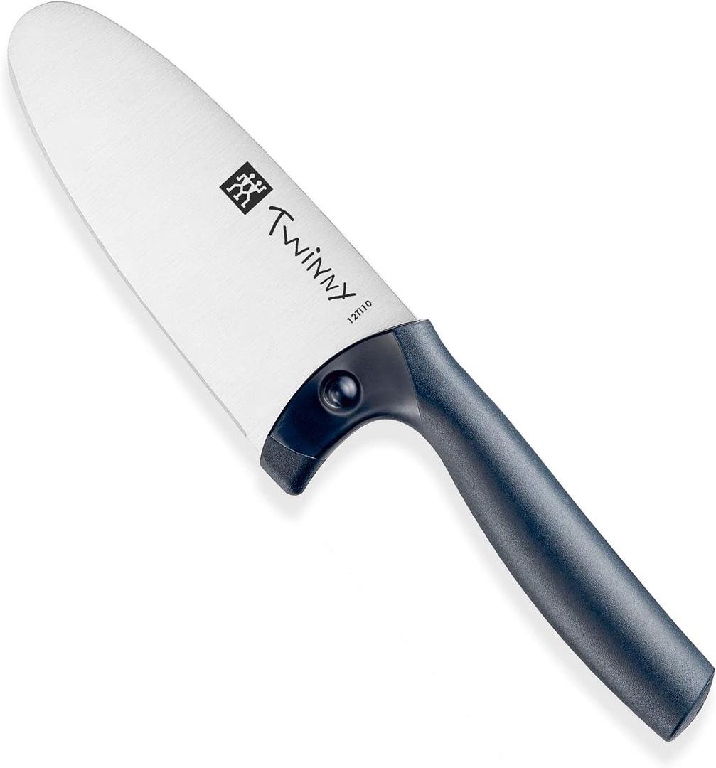 ZWILLING Twinny Stainless Steel Children's Chef's Knife, 10cm, Rounded Blade, Child-Friendly Design, Plastic Handle, Blue
