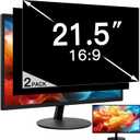2 Pack 21.5 Inch Privacy Screen for Computer Monitor, Eye Protection Anti Glare Computer Screen Cover, Removable Anti-Scratch Computer Screen Privacy Shield for 21.5'' 16:9 Aspect Ratio Monitors