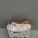 Tosewever Boho Geometric Throw Pillow Covers 18 x 18 Set of 4, Modern Stripe Farmhouse Decorative Faux Leather Cotton Pillowcase for Bedroom Living Room Couch Bed Sofa Home (Black/White, 18" x 18")