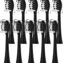 Toothbrush Heads Replacement Compatible with Gleem Electric Toothbrush - Brush Heads Refills Compatible with Gleem, Black, 10 Count