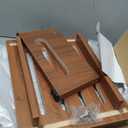 One Step Stool for Adults Seniors with Non-Slip Rubber Step Surface, 6.9" Heavy Duty Wood Stepping Stool with 450 LB Capacity Bed Steps for High Beds, Bathroom, Bedroom, Kitchen & Kids Bedside Support (Brown)