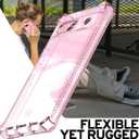 ITSKINS Spectrum R // Clear Compatible with Google Pixel 7a, Protective Phone Case, Anti-Yellowing, Shockproof Cover, and Military Grade Phone Case - Light Pink