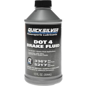 Quicksilver DOT 4 Brake Fluid for Marine, Automotive and Powersports Brake Systems, 12oz