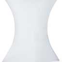FestiCorp Spandex Table Cover, Cocktail Fitted Tablecloths, Round Highboy Stretch Table Covers Cloths for Party, DJ, Bar, Wedding, Birthday, Banquet, White, 30"-32" Diameter x 40"-43" Height