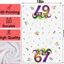 Mardi Gras 6 7 Meme Kitchen Towels Set of 2 Funny Carnival New Orleans Six Seven Dish Towels for Cleaning Bathroom Home Decoration