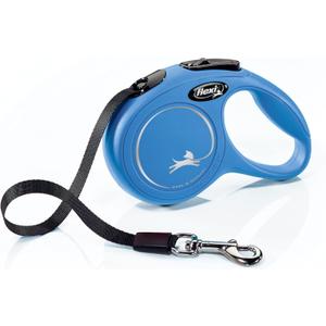FLEXI New Classic Tape Extra Small Retractable Dog Leash for Small Dogs Upto 26 lbs.  10 ft., Blue | Tangle Free Pet Walking Leash with One-Handed Brake, Pause, Lock|German Quality Product