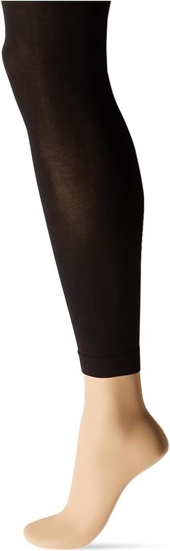 Hanes Script Footless Tights with X-Temp Technology, Same to Waist, Black (Medium)