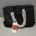 LOVEVOOK Laptop Tote Bag for Women 15.6 Inch Waterproof Leather Computer Bags Business Office Work Briefcase Black