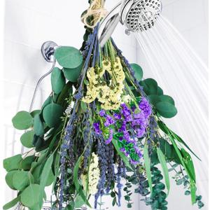 45PCS Mix Eucalyptus Stems & Lavender Flowers Bundles for Shower, 17'' Natural Real Eucalyptus Hanging Set, Fresh Shower for SPA, Plants Fragrance, Home Decor, Vase Filler