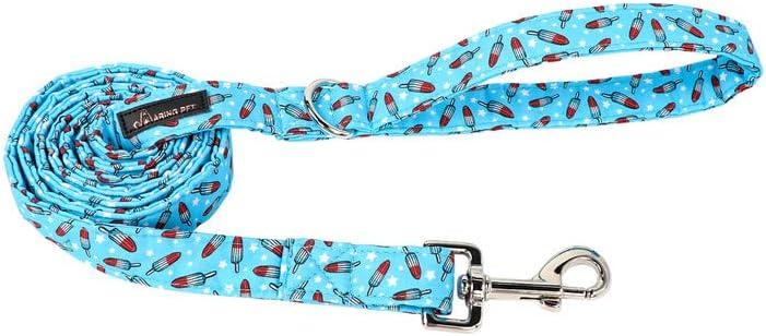 ARING PET Summer Dog Leash, Cute Fourth of July Dog Leashes Matching Patriotic Dog Collars, Cotton Handmade Walking Dog Leash for Small Medium Large Dogs and Cats