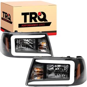 TRQ Headlight Assembly Set Headlights Performance Driver & Passenger Side FO2502173 FO2503173 Compatible with 2001-2011 Ford Ranger