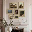 ArtXO Wood Vintage A4 Picture Frames for Living Room Wall Decor: Classic Gold 8.25x11.75 Gallery Wall Frame for Canvas, Poster, Diploma, Family Friends Photo Display