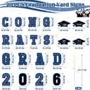 20 PCS Graduation Decorations, Blue Congrats Grad 2026 Lawn Stakes, Class of 2026 Graduation Yard Signs with Stakes, Weatherproof Graduation Outdoor Decor Set for College High School Grad Party