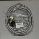 12FT Propane Hose Adapter 1lb to 20lb with Gauge, Anti-bite LP Tank Hose 20 lb to 1 lb, Grill Gas Line Fit for Weber Q Grills, Coleman Camping Stove, Blackstone 17"&22" Griddle, Mr Buddy Heater