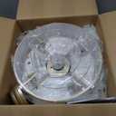 20" Gold Fandelier Ceiling Fans with Lights, Boho Rattan Ceiling Fan with Light Remote Control, Caged Mid-Century Modern with 6 Speeds for Bedroom, Nursery, Living Room