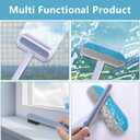 2 x moonoom 2 Pcs 4 in1 Mesh Screen Cleaner, Detachable Window Screen Cleanning Brush with Wet and Dry Dual-Use, Multi-functional Window Glass Net Cleaner Tool for Dusty Corners