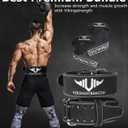 Premium Weight Lifting Belt with Lifting Straps, Gym Weightlifting Belt for Men and Women, perfect for Squat, Powerlifting, Crossfit and Deadlifting 4XL + V-Strength Workout App