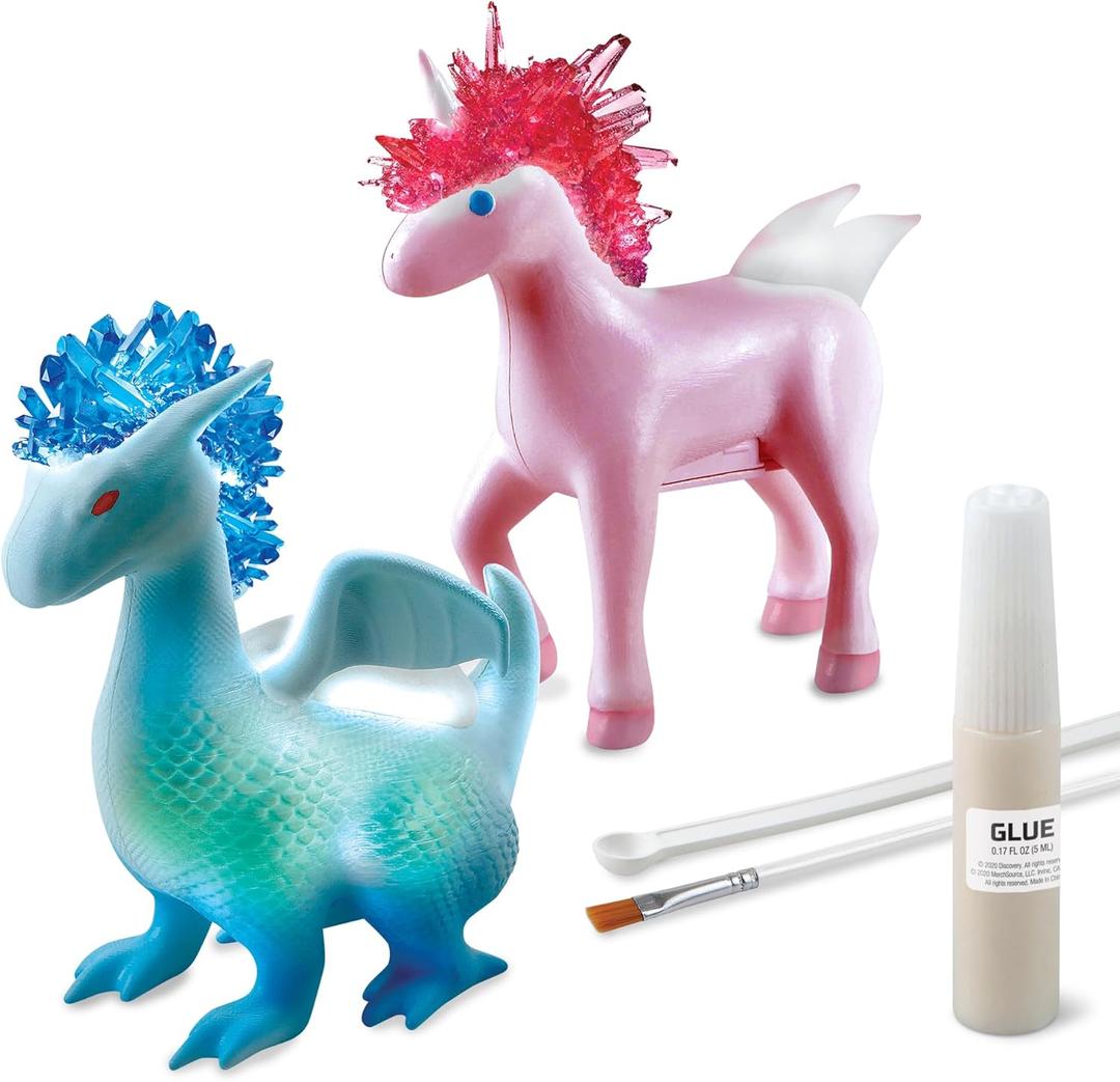 Discovery Dragon & Unicorn Crystal Grow Kit, DIY STEM Activity Set, Educational Arts & Crafts for Kids, Children's Chemistry & Science Learning Toy, Fun & Safe Science Project Gift Ages 8+