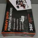 2000 lb Capacity - Heavy Duty Furniture Movers with Wheels and Moving Dolly, Includes Furniture Lifter Jacks Tool Set, Gliders, Sliders, 5 Rollers Casters Cart. Easily Move Furniture, Piano, Equipment (6.9" x 6.9", Black)