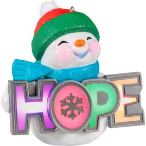 Hallmark Keepsake Christmas Ornament 2023, Season of Hope Snowman Ornament with Light, Snowman Gifts