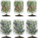 6 Pack Garden Netting for Plants Mesh Fruit Tree Blueberry Pest Barrier Bug Netting with Drawstring 2-Size Insect Bird Netting for Tomato Vegetable Net