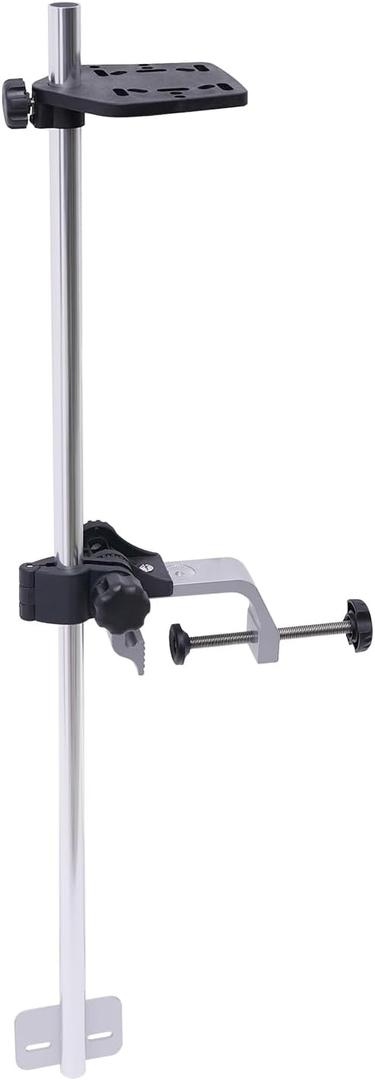 Portable Fish Finder Mount, Universal Fish Finder Bracket w/360 Adjustable Rotatable Transducer Pole Mount for Boat Canoes, Kayaks Fishing