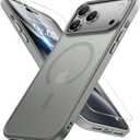 Miracase Magnetic for iPhone 17 Pro Max Case with Screen Protector [Compatible with MagSafe] Slim Thin Phone Case Military-Grade Protected for 17 ProMax Cover Bumper 6.9", Grey (Gray)