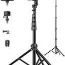 Phone Tripod, 71" Portable Cellphone Tripod Stand with Remote & Phone Holder, Camera Stand for iPhone, Compatible with Camera iPhone/Android Smartphone/Gopro