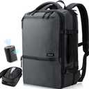 Dinictis Vacuum Seal Backpack with Pump, Expandable Personal Item Bag Fits 17 inch Laptop, Waterproof Carry On Suitcase Luggage- Dark Grey2025