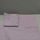 MooMee Bedding Pillowcases Pack of 2 100% Washed Cotton Linen Like Textured Breathable Durable Soft Comfy (Heathered Light Purple, Standard)