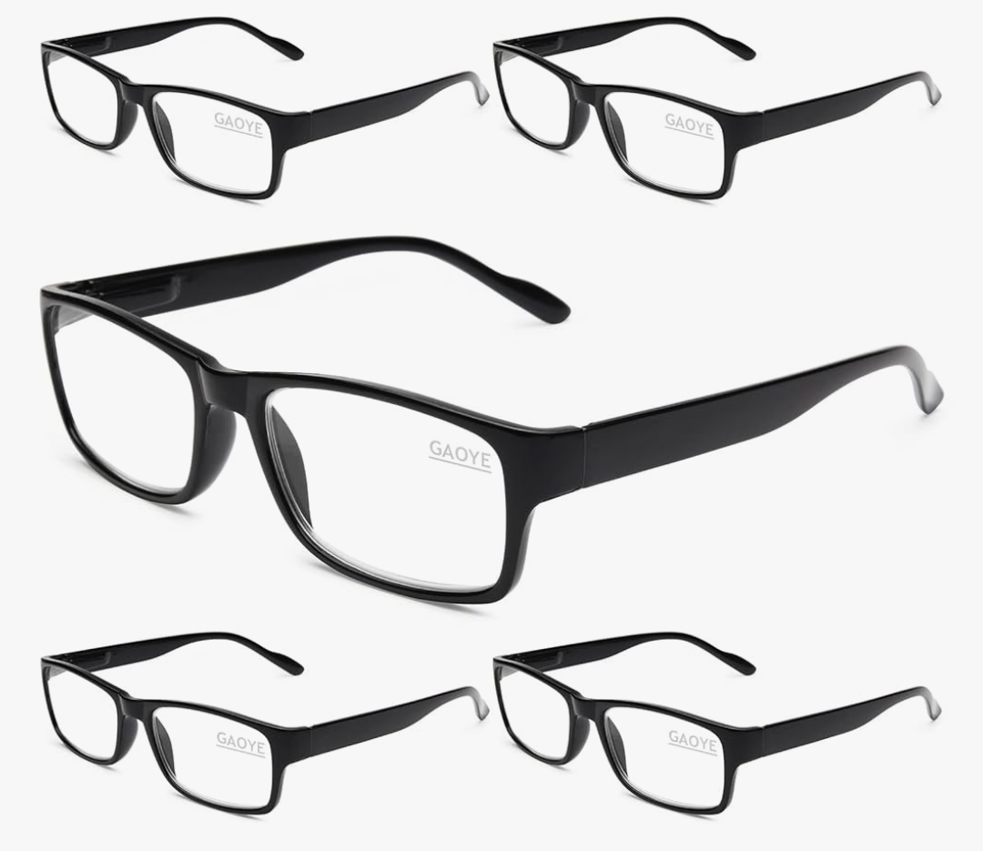Gaoye Professional Reading Glasses for All Day - Computer Readers with Blue Light Protection - Value Pack